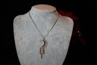 ŁAŃCUSZEK NASZYJNIK ZE STALI CHIRURGICZNEJ 316L POZŁACANY ZAWIESZKA