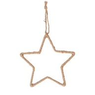 Jutowa zawieszka Obręcz Gwiazdka 20cm OBRĘCZ DO DEKORACJI