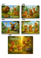 Puzzle piankowe z imieniem dziecka personalizowane Leśne zwierzątka