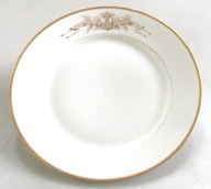 TALERZ ZŁOCONY Z HERBEM Baudour Belgia XIX w.