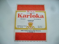 PRL STARA ETYKIETA Z KOLEKCJI WINO KARIOKA WOLSZTYN/RAKONIEWICE