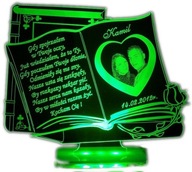 WALENTYNKI PODŚWIETLANA STATUETKA Z ZDJĘCIEM LED