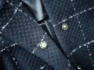 Max Mara kobiecy tweedowy płaszczyk w kratkę 38