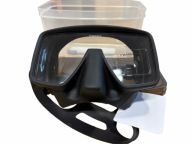 Maska do nurkowania okulary Tecline Frameless Classic,matowy silikon czarny