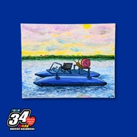 OBRAZ AKRYL NA PŁÓTNIE "ŚLIMAK, ŚLIMAK POKAŻ ROGI" OD QLULU