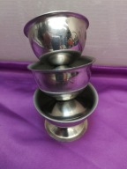 KIELISZKI DO JAJEK NA TWRDO ZE STALI NIERDZEWNEJ INOX 3szt