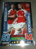 MATCH ATTAX 2015-2016 Arsenal Laurent Kościelny PER MERTESACKER duet hologr