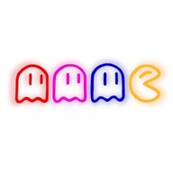 Neon Led Premium PacMan - neon na ścianę, znak neonowy, lampka dla gracza