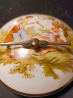 ANTYCZNA BROSZKA STARE SREBRO Z PEREŁKĄ