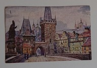 PRAHA. KARLIV MOST. POCZTÓWKA. OK. 1931.
