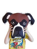 Bokser Poduszka z bokserem Nadruk z psem polar Minky Prezent 100% handmade