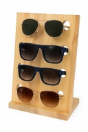 Stojak drewniany na okulary 4 pary – idealny do toaletki lub biurka