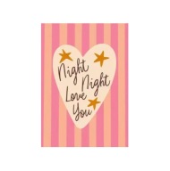 Plakat „Night Night Love You” – Uroczy Plakat Typograficzny