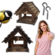 KARMNIK DLA PTAKÓW DUŻY NA PREZENT PREMIUM XXL BUDKA OZDOBA OGRODU + HAKI