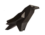 Kruk duży nowoczesny odstraszacz gołębi ptaków szpaków na balkon 37cm