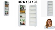 REGAŁ BIBLIOTECZKA BIAŁY 60cm PÓŁKA BIAŁA SZAFA BIURO SALON ŁAZIENKA SZAFKA