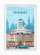 HELSINKI FINLANDIA magnes pamiątkowy na lodówkę akrylowy