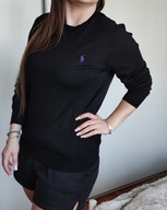 RALPH LAUREN wełniany czarny sweterek Slim Fit