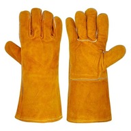 RĘKAWICE OGNIOODPORNE KUCHENNE SPAWALNICZE DO GRILLA BHP ŻAROODPORNE SKÓRA