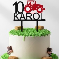 topper na tort urodziny personalizacja WYBÓR KOLORÓW TRAKTOR!!!