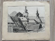 7297) STARY ORYGINALNY OBRAZEK AUTOR DO ROZPOZNANIA