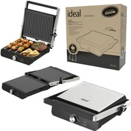 GRILL ELEKTRYCZNY OPIEKACZ 2200W KONTAKTOWY MOCNY ROZKŁADANY DUŻY IDEAL