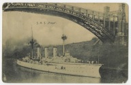 H69 Okręt S M S FREYA Kriegsmarine w Kanał Kiloński 1910 r RZADKOŚĆ !