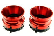 Kielichy czerwone metalowe razem z nabami 2 szt.