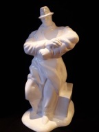 PORCELANA ART DECO FIGURA AL CAPONE ,DUZA 46 CM .