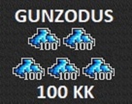 OTS GUNZODUS.NET CRYSTAL COIN CC 100 KK