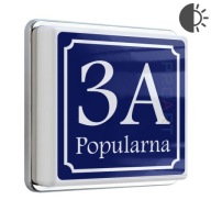 Popularny PODŚWIETLANY numer domu LED czujnik zmierzchu modna tabliczka J