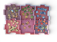 Sorter do puzzli organizer - 6 kolorowych tacek - wielokolorowe