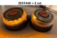 2xFLARA BŁYSKOWA LAMPA OSTRZEGAWCZA DROGOWA LED MAGNES HACZYK + LATARKA V16