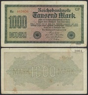 BNN - NIEMCY 1000 Marek 1922 # P76g # GP - Rc 463056 # znak wodny J # VF