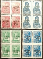 NIEMCY REICH - OKUPACJA ŁOTWY ** - czysty - CZWOROBLOKI