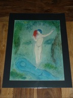 MARC CHAGALL - DAPHNIS AND CHLOE - "Pocałunek Chloe" - 1977 rok