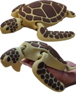 Figurka ŻÓŁW ŻÓŁWIK MORSKI NIESAMOWICIE REALISTYCZNA 3D