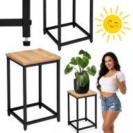 STOJAK NA KWIATY DONICZKI METALOWY KWIETNIK LOFT STOJĄCY WYSOKI CZARNY