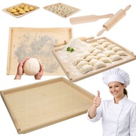 STOLNICA DREWNIANA DUŻA 70X50 CM JEDNOSTRONNA KUCHENNA DESKA DO PIEROGÓW