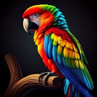 Panel wodoodporny na torbę 42/42cm papuga