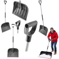 ŁOPATA ŚNIEGOWA EDGER SOLIDNA 45 X 135 ZGARNIACZ DO ODŚNIEŻANIA CZARNY