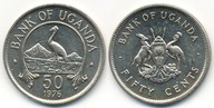 Uganda 50 Cents - 1976r ... Monety