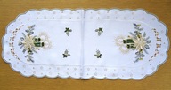 BOŻE NARODZENIE PIĘKNA ŚWIĄTECZNA SERWETA haft podłużna 68 cm x 29 cm