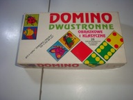 Domino Dwustronne obrazkowe i klasyczne 28 klocków
