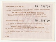 Talon tranzytowy NBP wydany na Rumunię, 2400 złotych