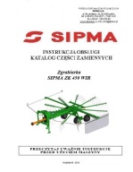 SIPMA ZK 450 WIR - instrukcja obsługi, katalog części zgrabiarki (2014-16)
