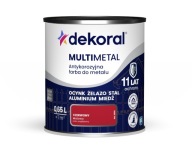 Dekoral Multimetal Farba ANTYKOROZYJNA RAL 3000 CZERWONY 0,65L