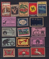 INDIE - Pakistan stare etykiety zapałczane, reklama /Brą 3/