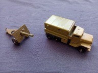 Armatka i Ciężarówka metalowe żołnierzyki 1:72 PRL