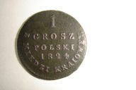 1 grosz polski z miedzi krajowej 1824 - Królestwo Kongresowe
